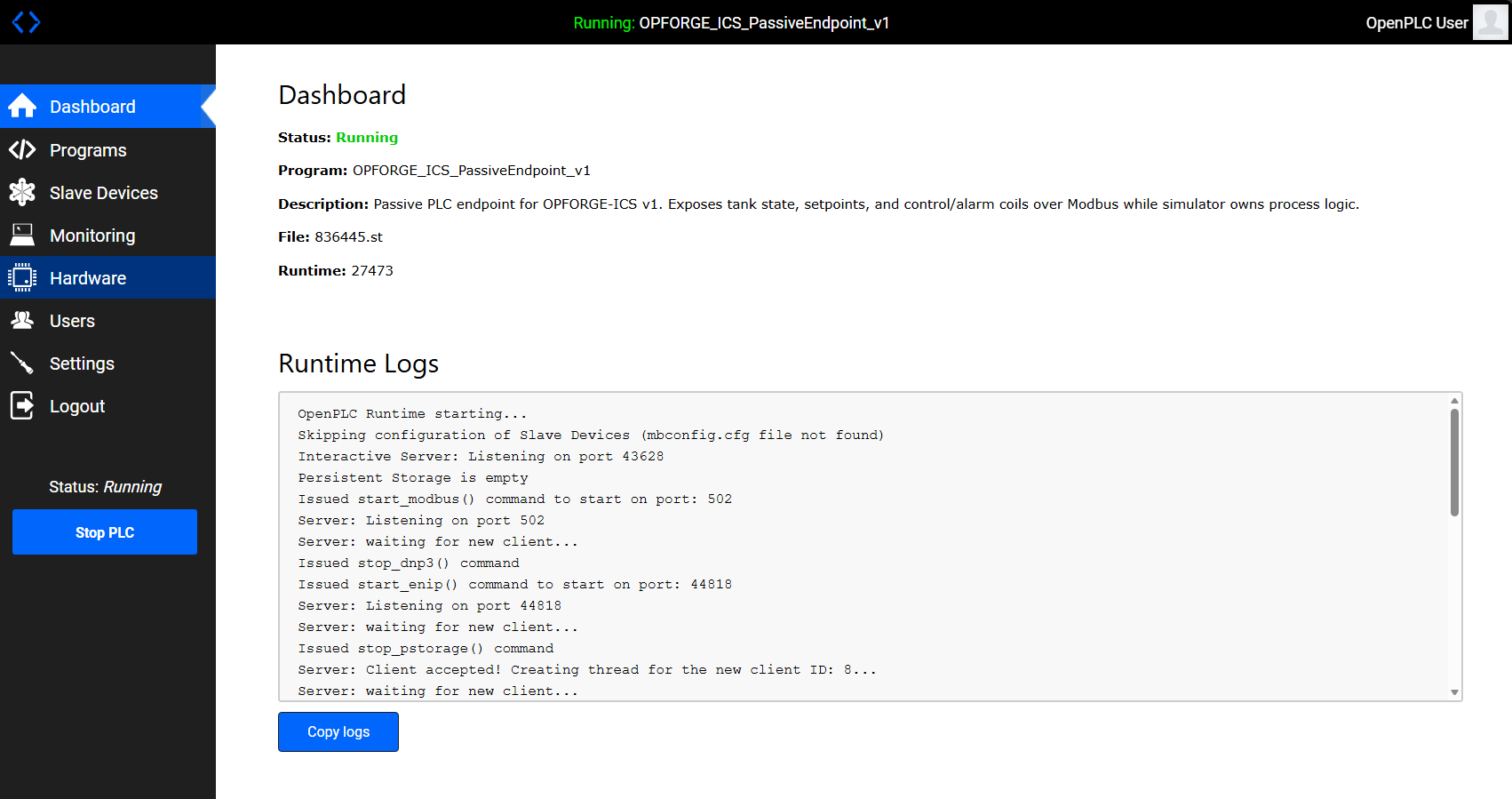 OpenPLC Runtime